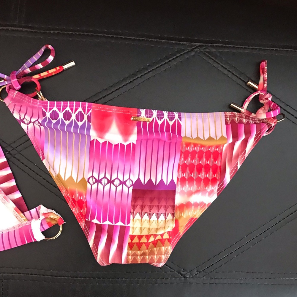 Radio Fiji Halter Top Side Tie Bottom Geometric Pattern Two Piece Bikini - Picture 8 of 10